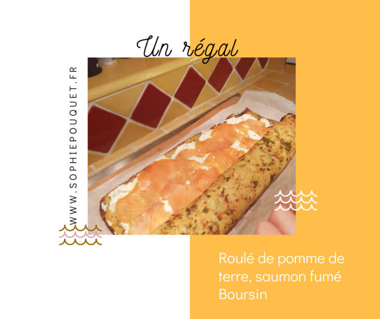 Roulé pomme de terre, saumon fumé, Boursin